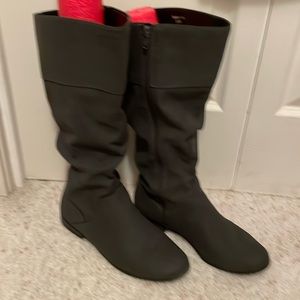 Style & Co grey faux suede boots